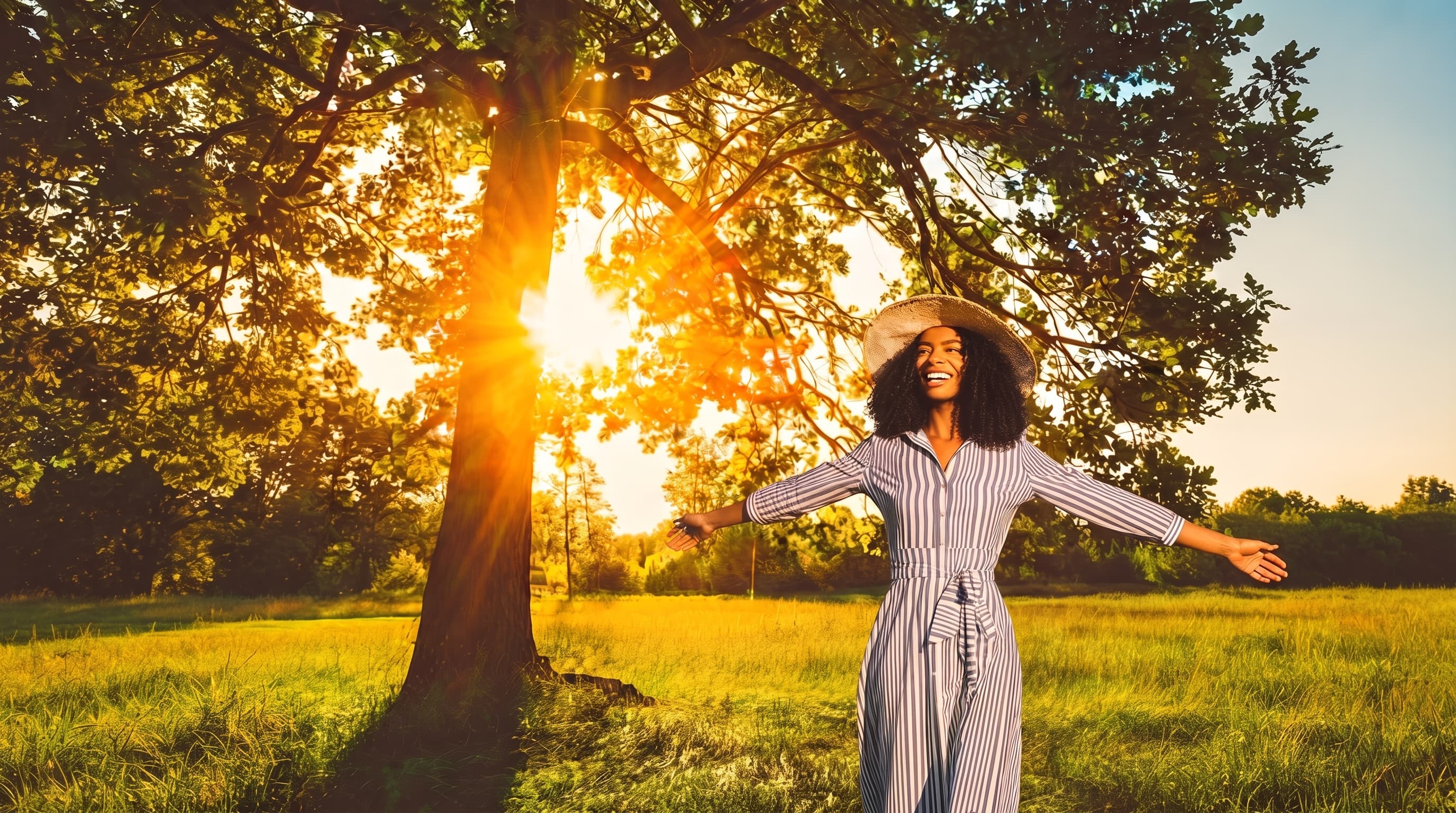 A person walking outdoors in natural light